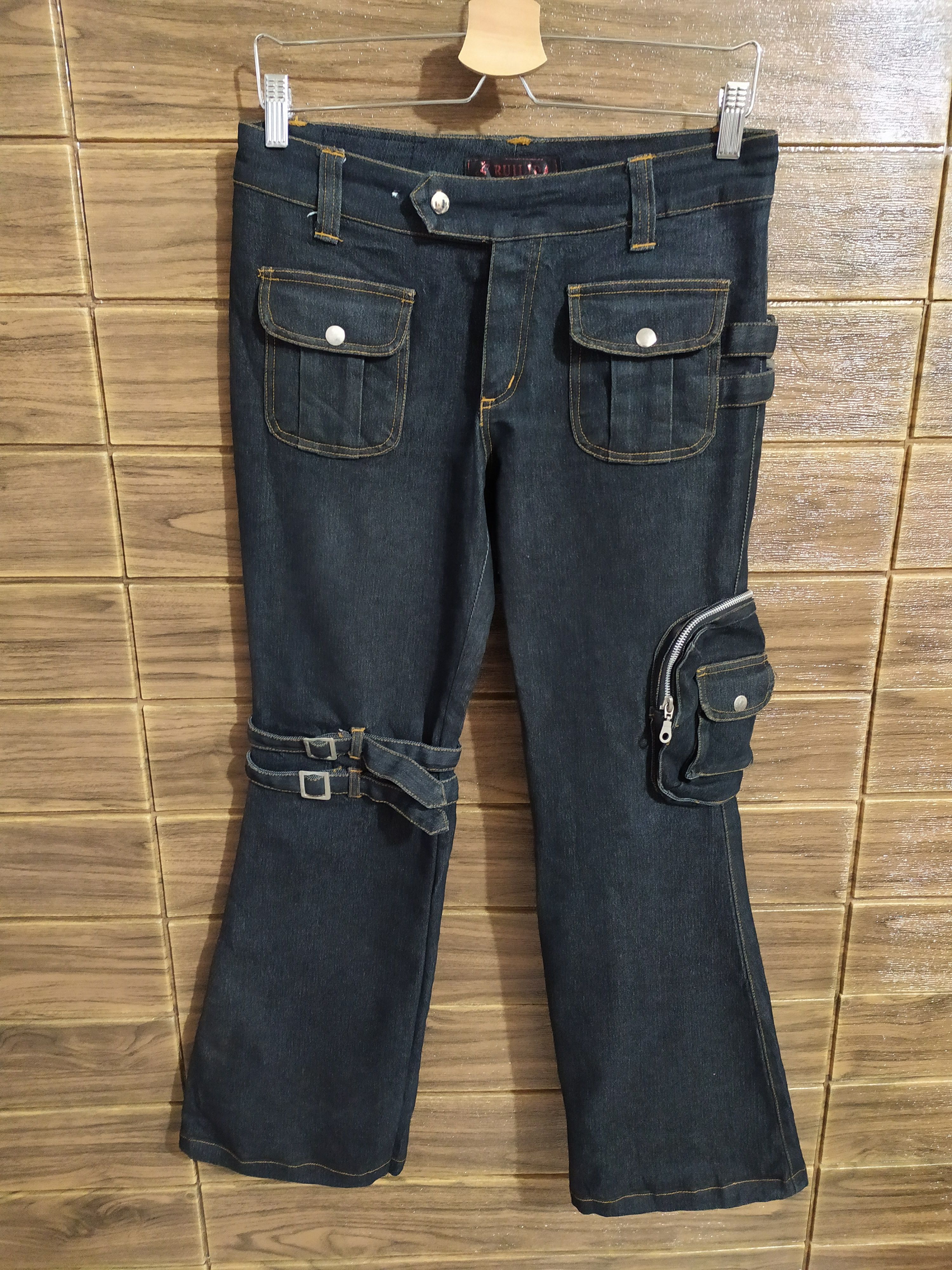 Japanese Brand Ruilida Bondage Cargo Tactical Multipocket bootcut Pants Size US 28 / EU 44 - 1 Thumbnail