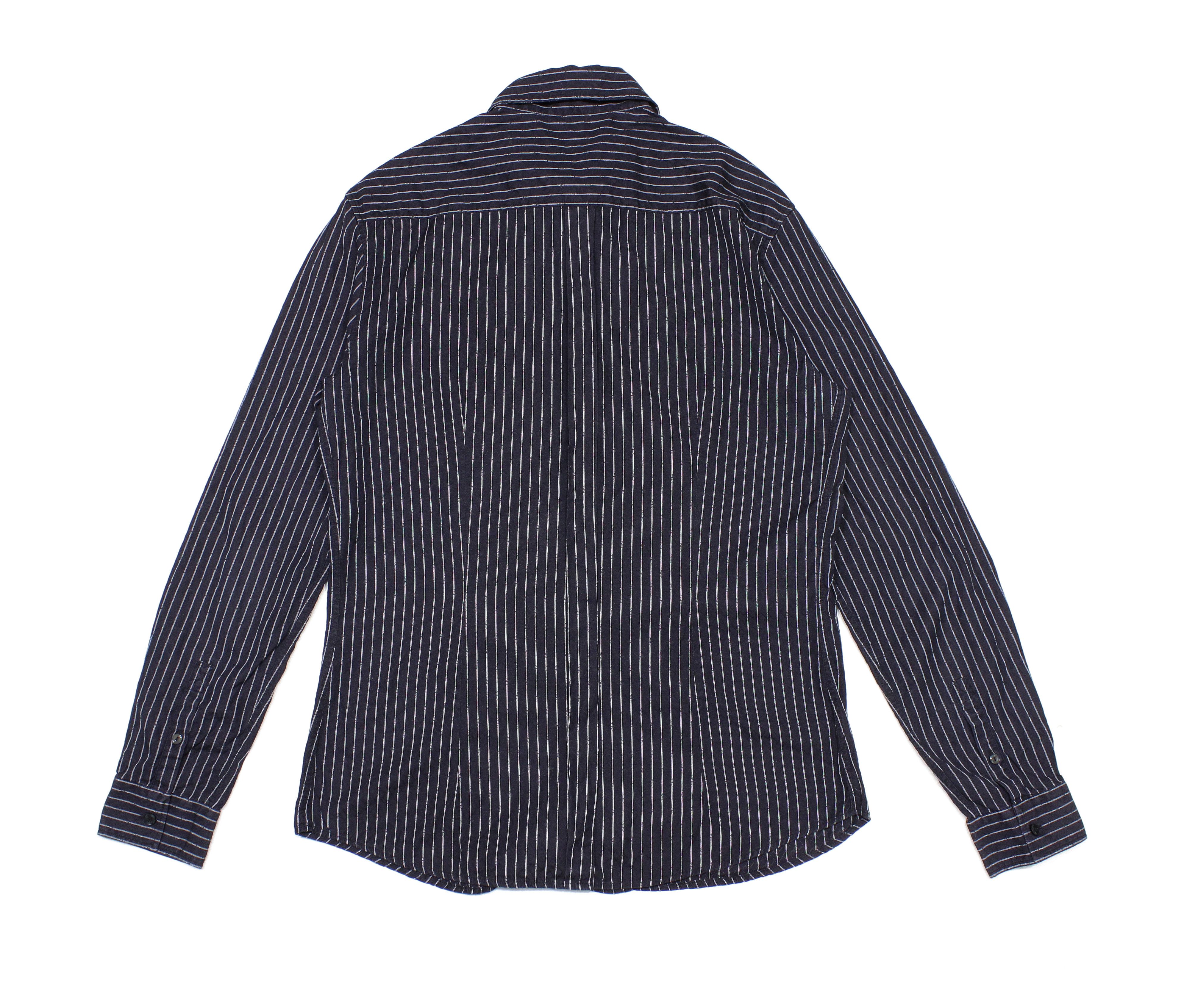 Versace VJC Logo Striped Shirt Vintage Size US XL / EU 56 / 4 - 2 Thumbnail