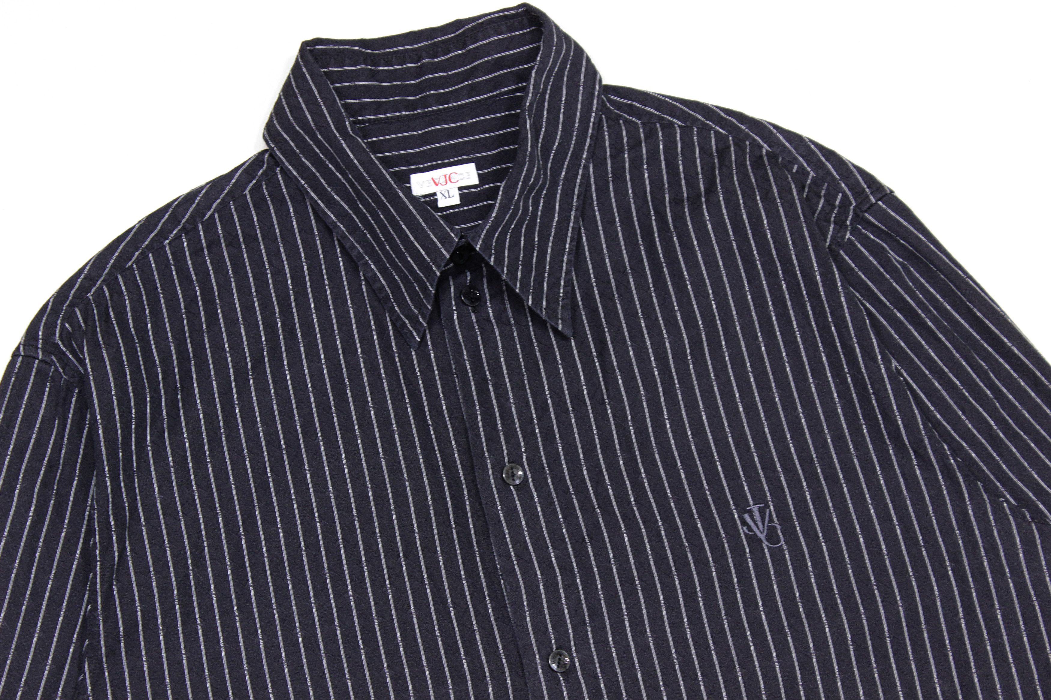 Versace VJC Logo Striped Shirt Vintage Size US XL / EU 56 / 4 - 3 Thumbnail
