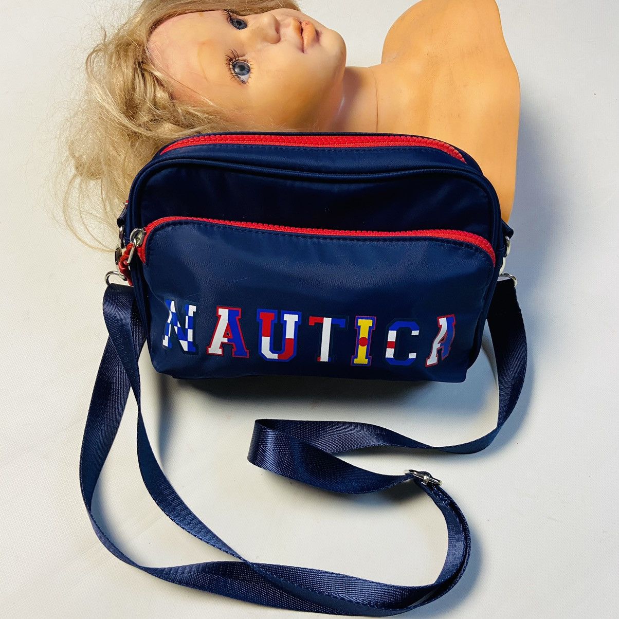 Nautica 1990s RARE NAUTICA NYLON CROSSBODY BAG - № 6102 Size ONE SIZE - 1 Thumbnail