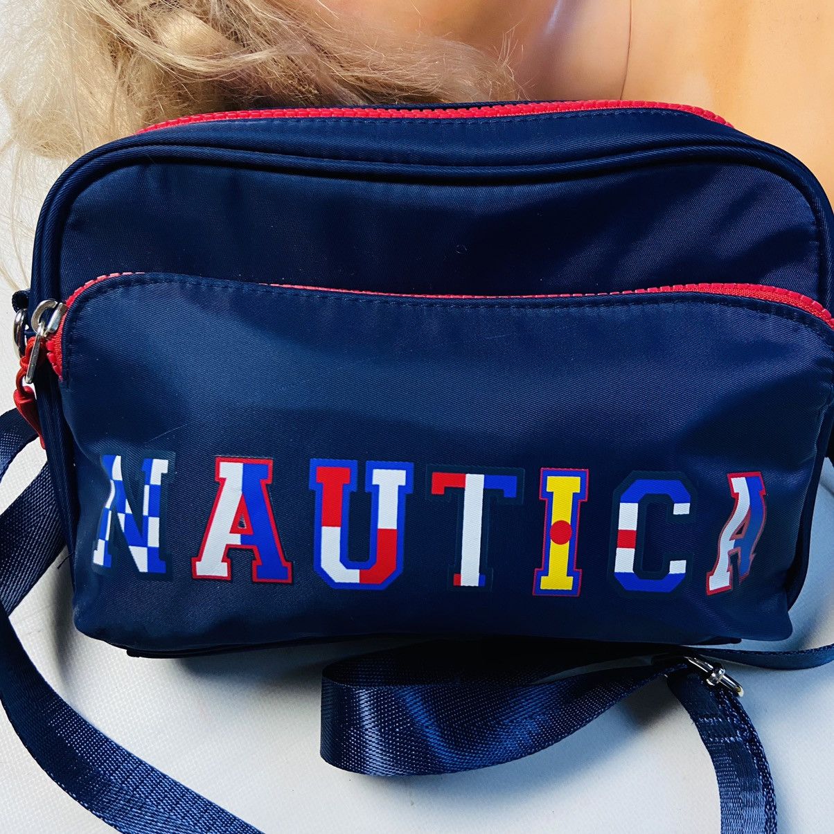 Nautica 1990s RARE NAUTICA NYLON CROSSBODY BAG - № 6102 Size ONE SIZE - 3 Thumbnail