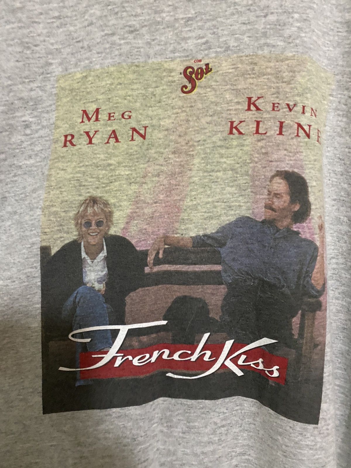 Vintage Rare🔥Vintage 90s French Kiss Promo Movie Meg Ryan Tshirt Size US XL / EU 56 / 4 - 2 Thumbnail