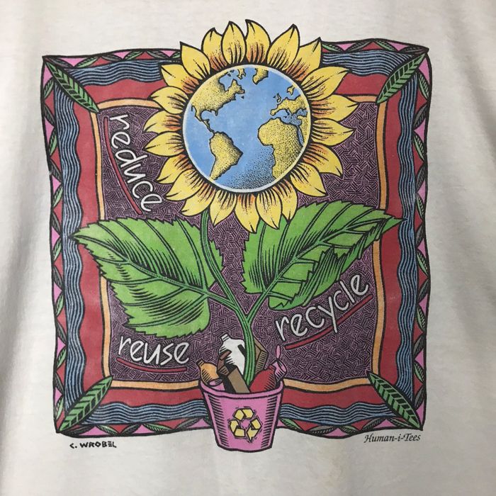 Vintage Reduce Reuse Recycle Vintage 90s Earth Day Art Shirt | Grailed