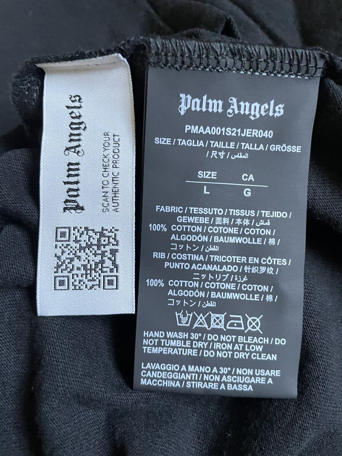 Palm Angels Palm Angels Black & Blue Spray Logo “New York” T-shirt Size US L / EU 52-54 / 3 - 3 Thumbnail