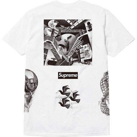 Supreme Supreme x M.C. Escher White Collage Tee | Grailed
