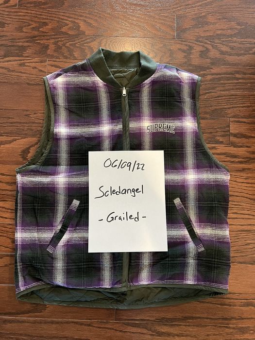 Supreme Reversible Shadow Plaid Vest | Grailed