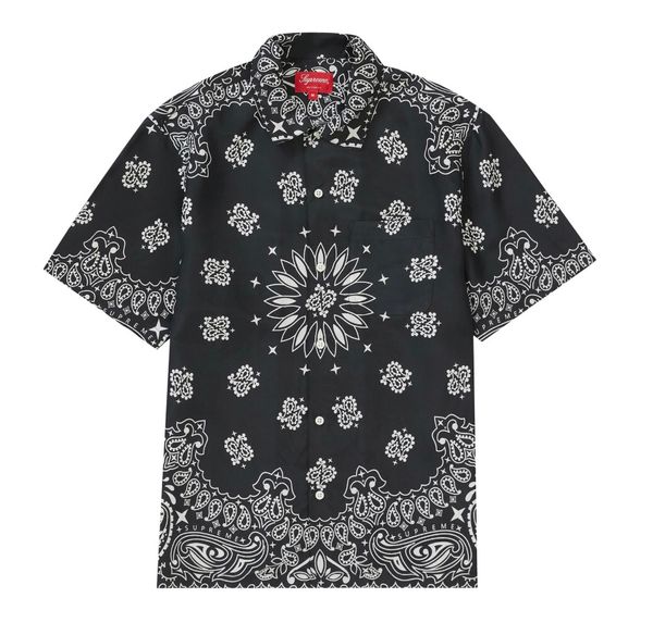 Supreme Supreme Bandana Silk S/S Shirt - Black | Grailed