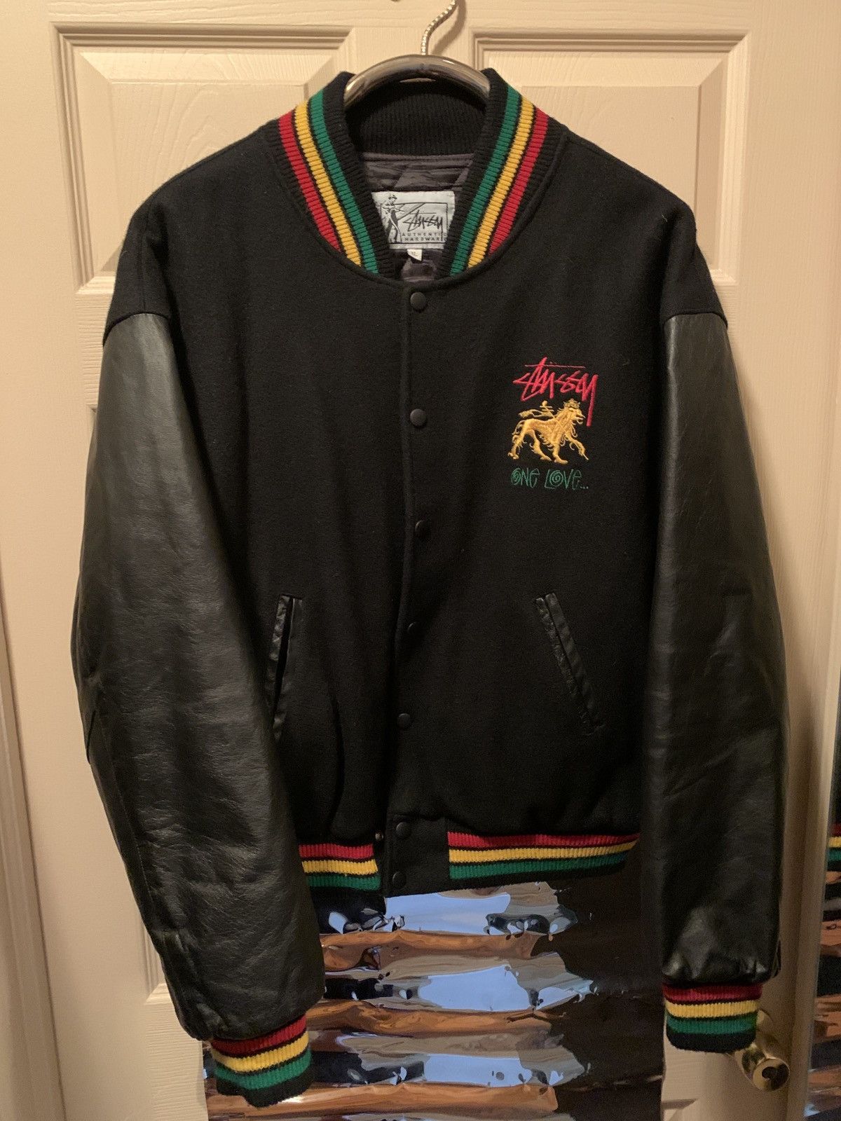 Buy Stussy SS Link Leather Bomber 'Black' - 115739 BLAC | GOAT