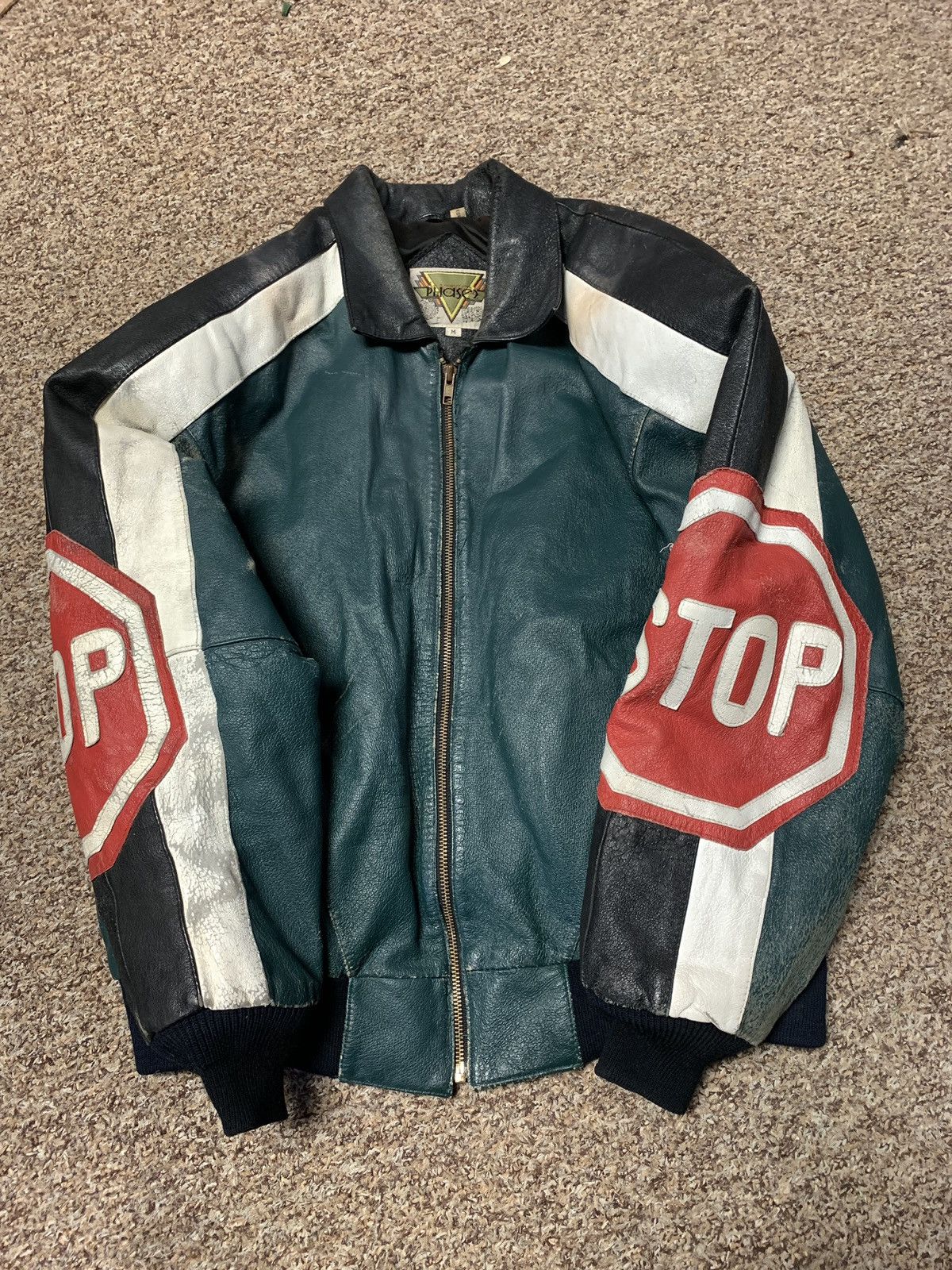 Phase 2 orders Stop Sign Leather Jacket