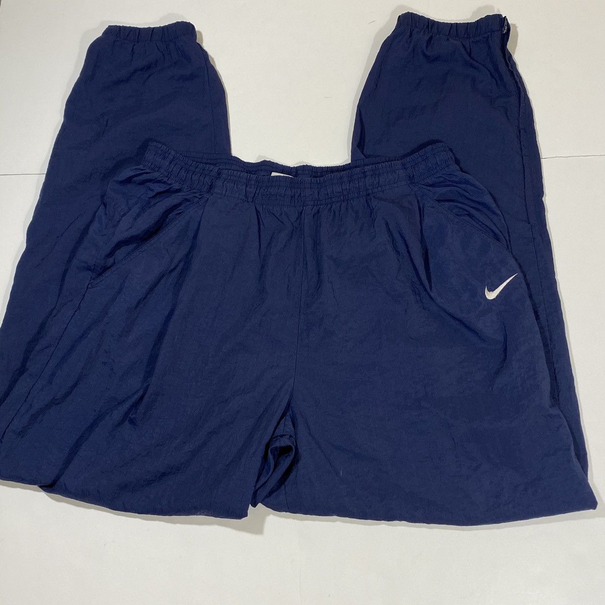 Nike × Vintage Vintage Navy Blue Nike Track Pants Size US 34 / EU 50 - 1 Thumbnail