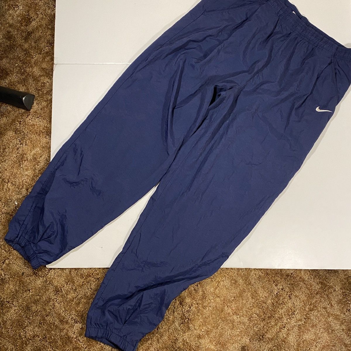 Nike × Vintage Vintage Navy Blue Nike Track Pants Size US 34 / EU 50 - 3 Thumbnail