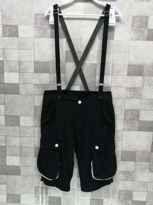 Japanese Brand RAGOUT Punk Gothic Suspenders Short Pants Size US 32 / EU 48 - 2 Thumbnail