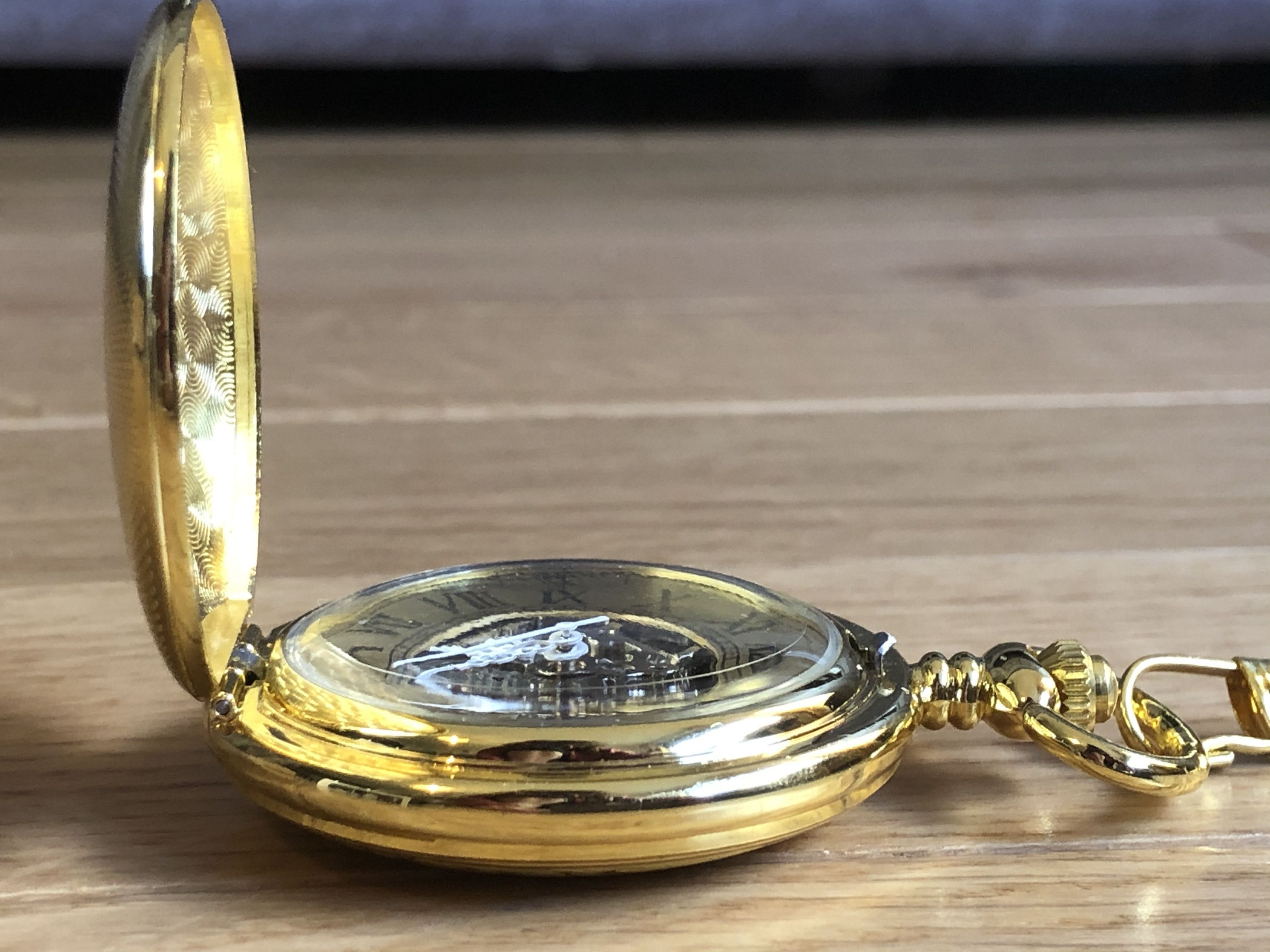 Vintage Gold Engraved Gusset Watch Size ONE SIZE - 7 Thumbnail