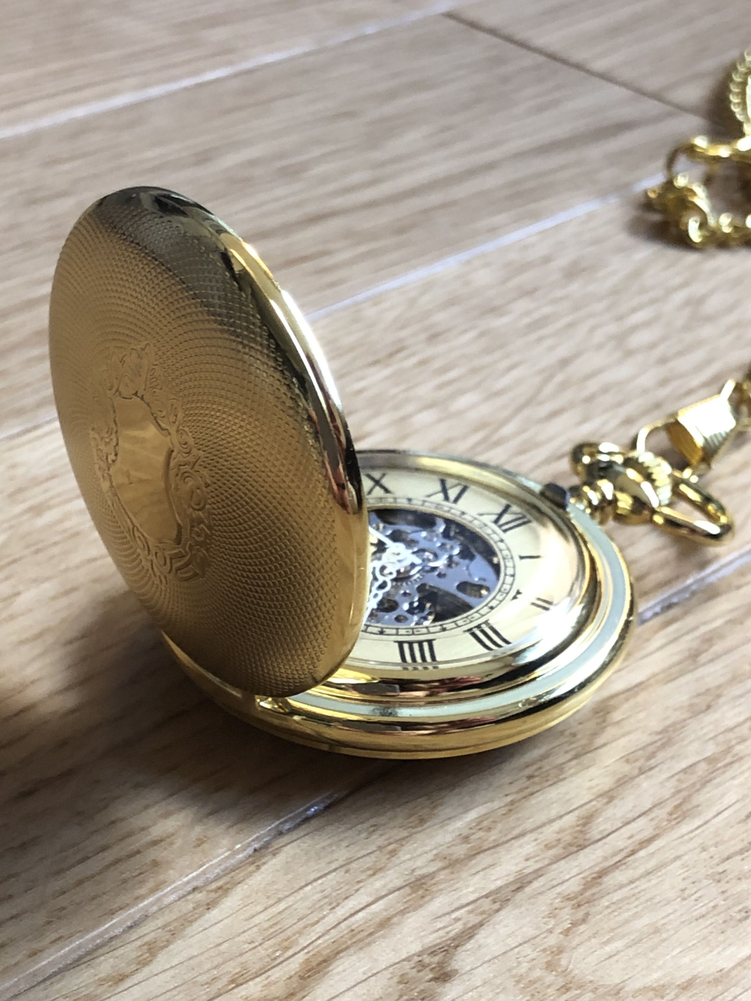 Vintage Gold Engraved Gusset Watch Size ONE SIZE - 8 Thumbnail