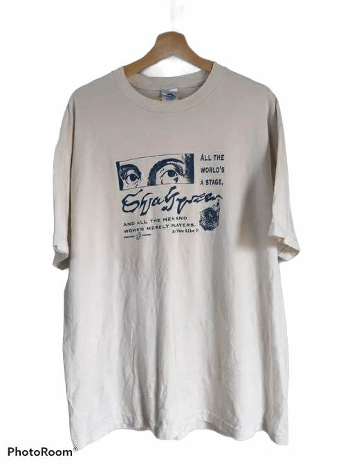 Vintage 🔥 ART EVENT WORDING MONALISA TEE Size US XL / EU 56 / 4 - 1 Thumbnail