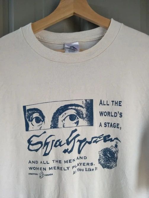 Vintage 🔥 ART EVENT WORDING MONALISA TEE Size US XL / EU 56 / 4 - 4 Thumbnail