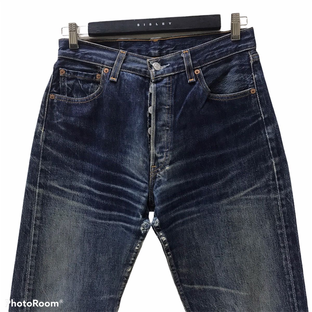 Levi's Vintage 90s Levis 501 Distressed Denim Nice Faded Size US 31 - 3 Thumbnail