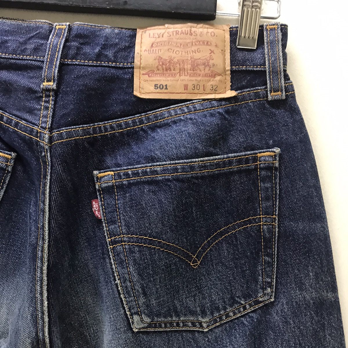 Levi's Vintage 90s Levis 501 Distressed Denim Nice Faded Size US 31 - 12 Thumbnail
