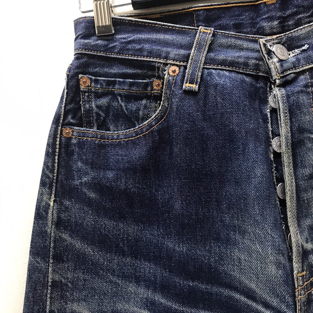 Levi's Vintage 90s Levis 501 Distressed Denim Nice Faded Size US 31 - 4 Thumbnail