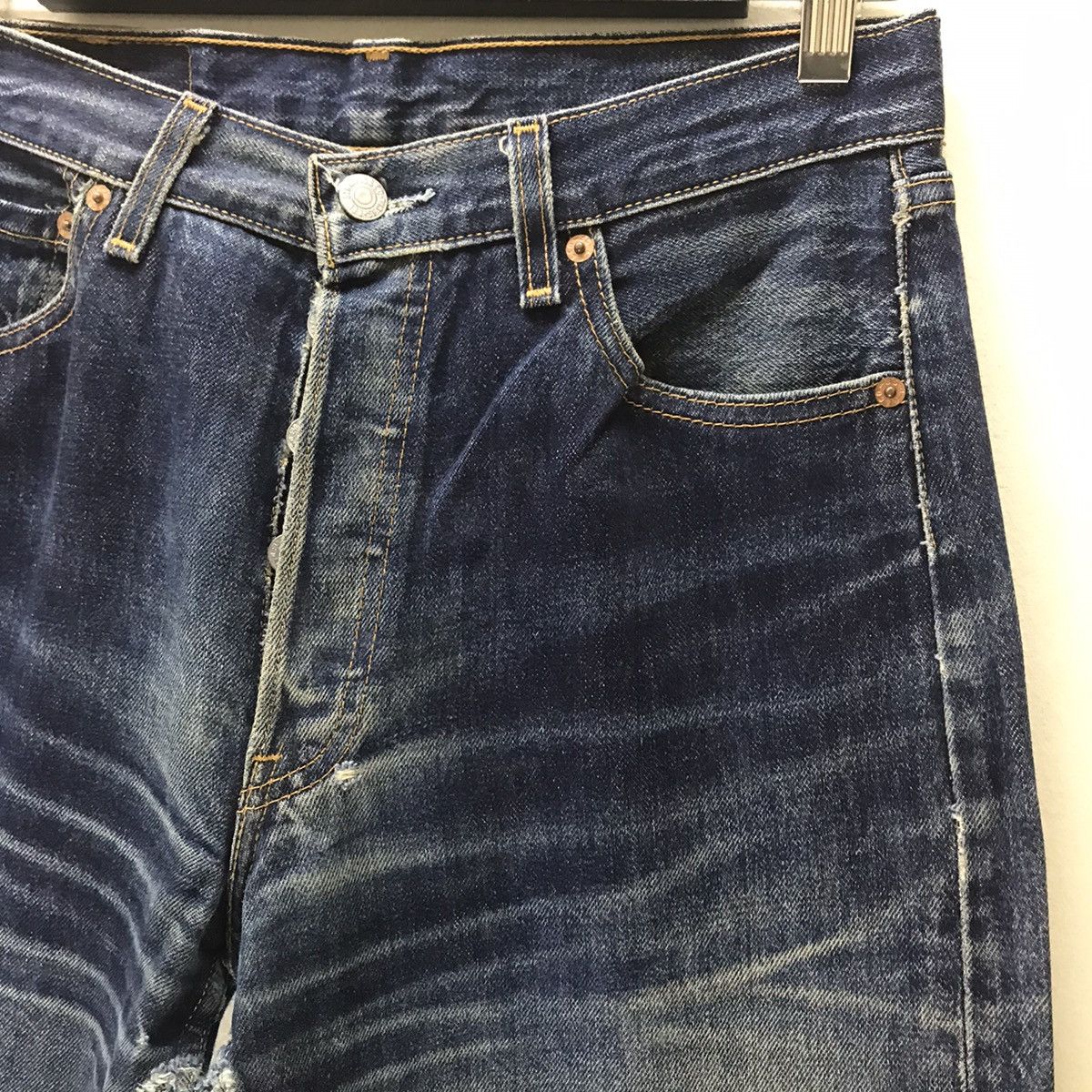Levi's Vintage 90s Levis 501 Distressed Denim Nice Faded Size US 31 - 5 Thumbnail
