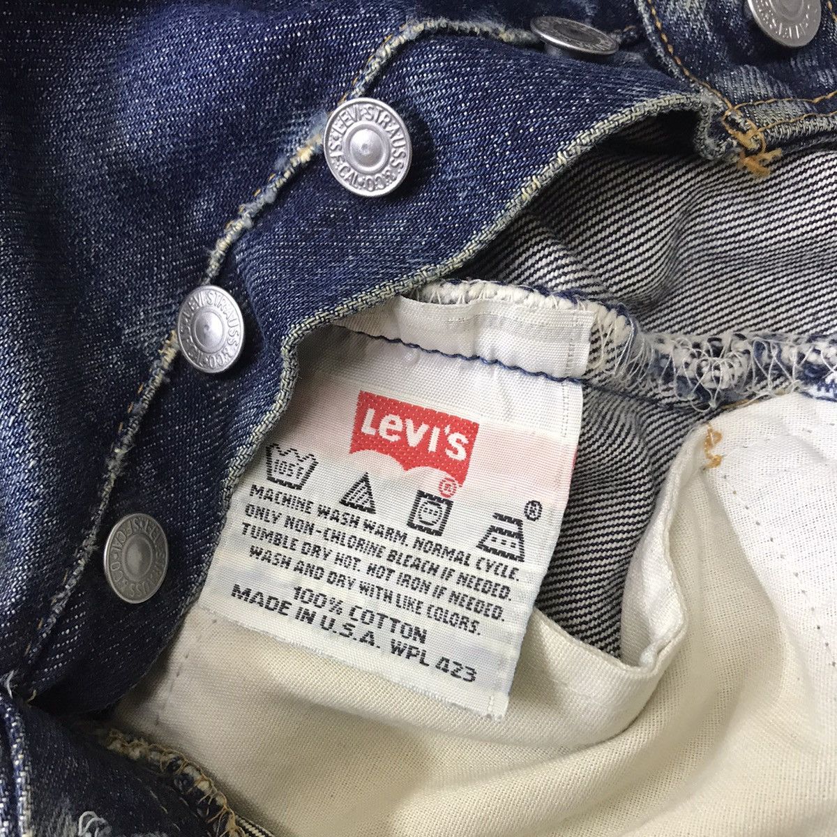 Levi's Vintage 90s Levis 501 Distressed Denim Nice Faded Size US 31 - 21 Thumbnail