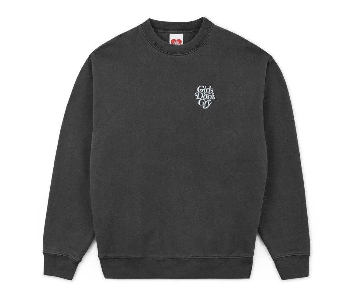 Girls Dont Cry Washed GDC Logo Crewneck (Black/Blue) | Grailed