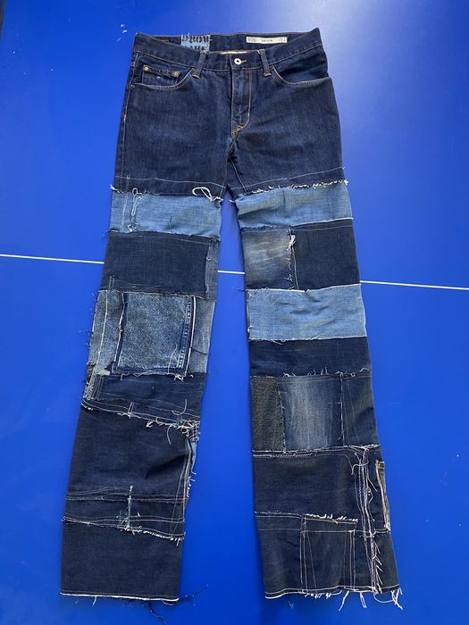 Custom Patchwork custom jeans | Grailed