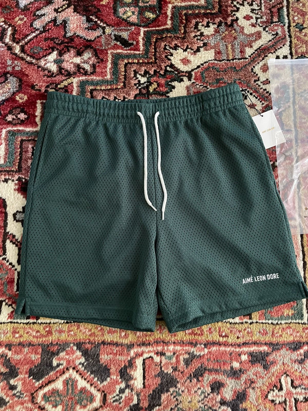 AIME LEON DORE LOGO GYM SHORT-GREENS当日発送