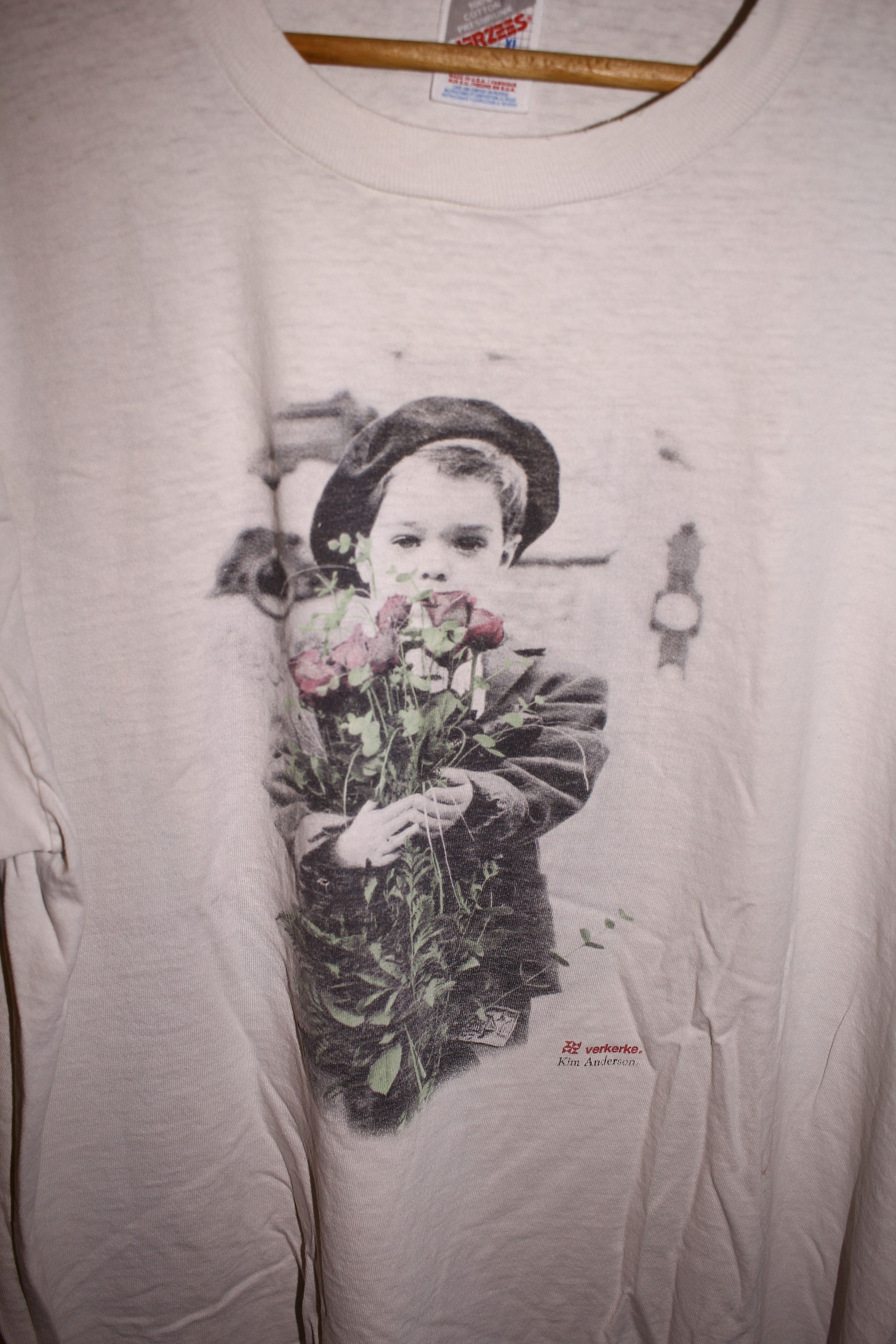 90s Kim Anderson Flower Boy Photo T-Shirt - Tops
