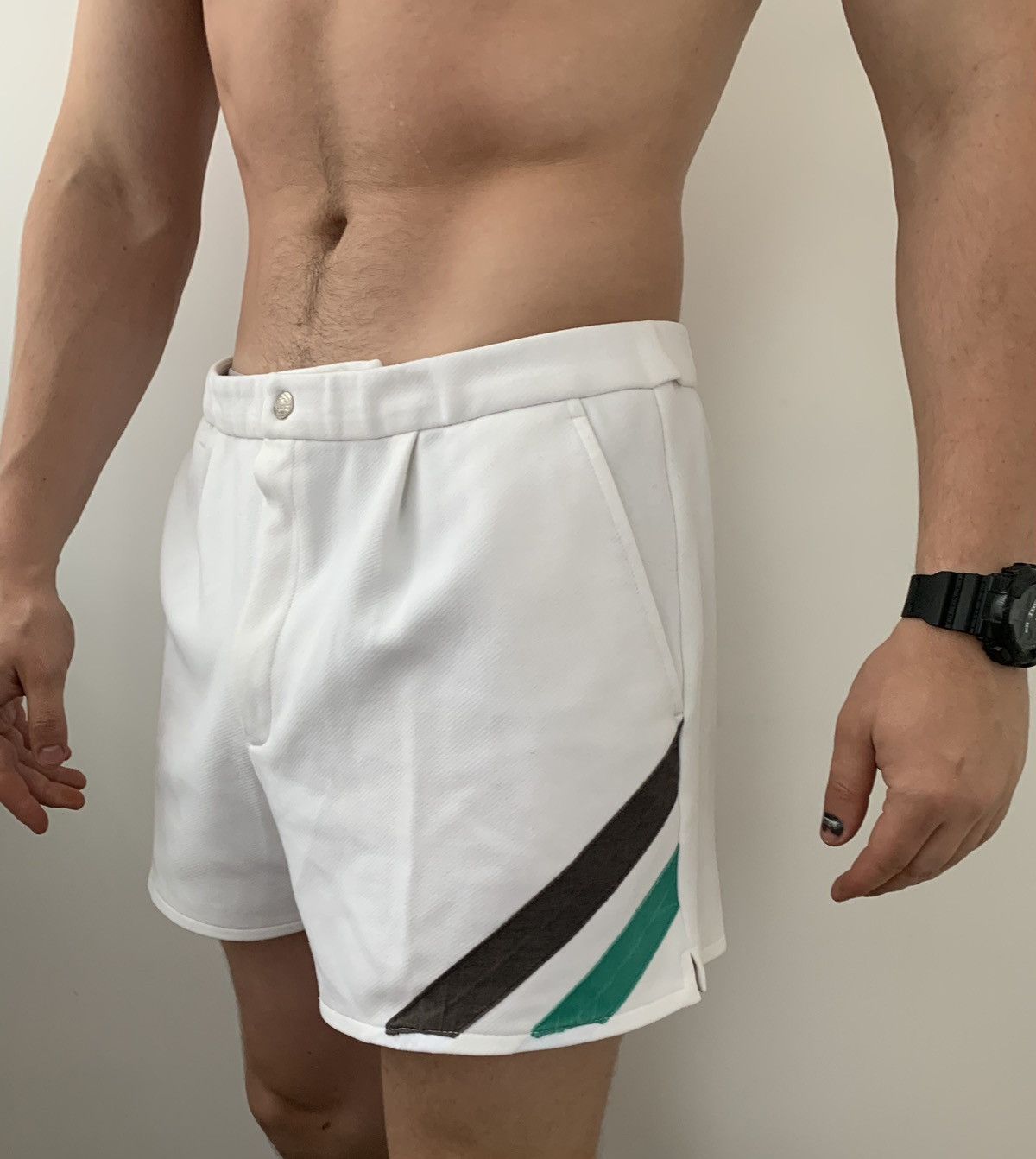 Lacoste × Vintage Rare made in france Lacoste true white tennis shorts Size US 34 / EU 50 - 3 Thumbnail