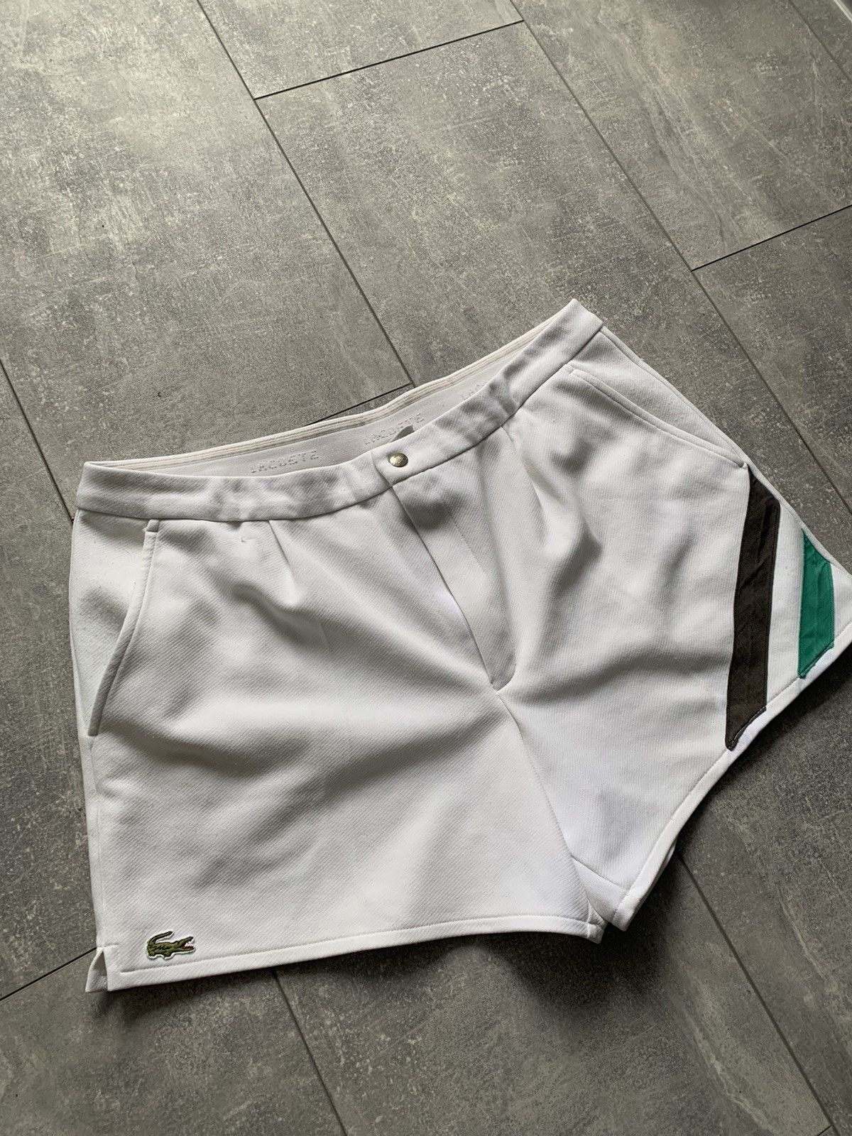 Lacoste × Vintage Rare made in france Lacoste true white tennis shorts Size US 34 / EU 50 - 6 Thumbnail