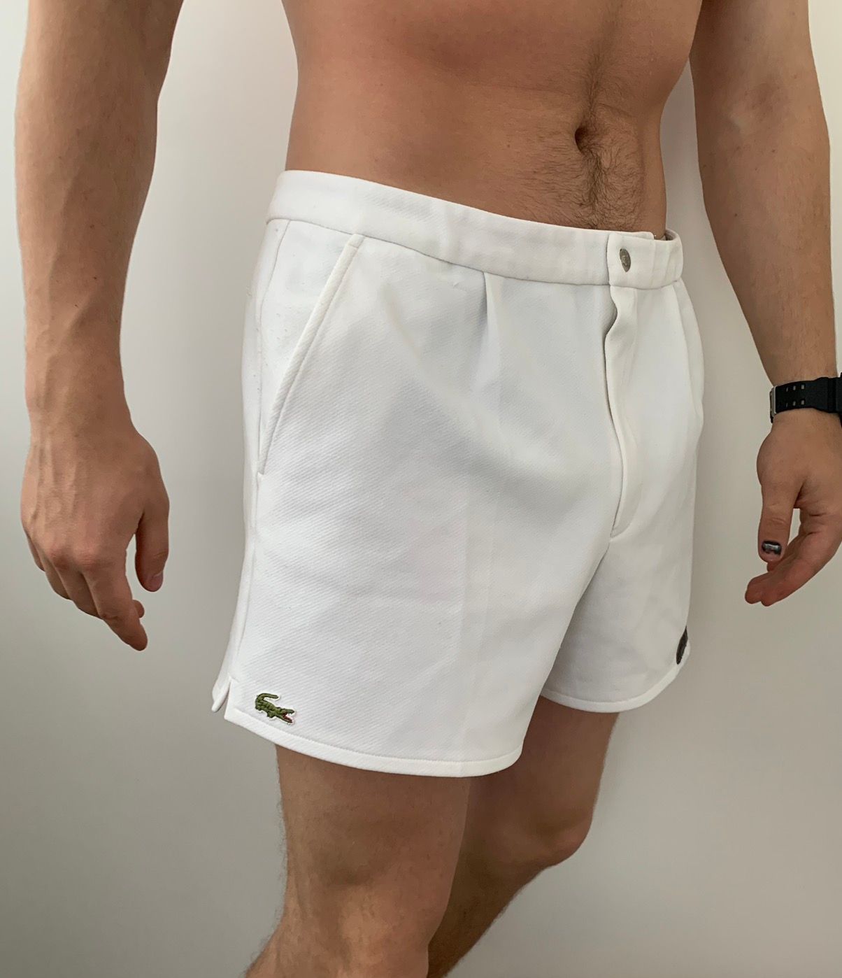 Vintage Rare france Lacoste true white tennis shorts | Grailed
