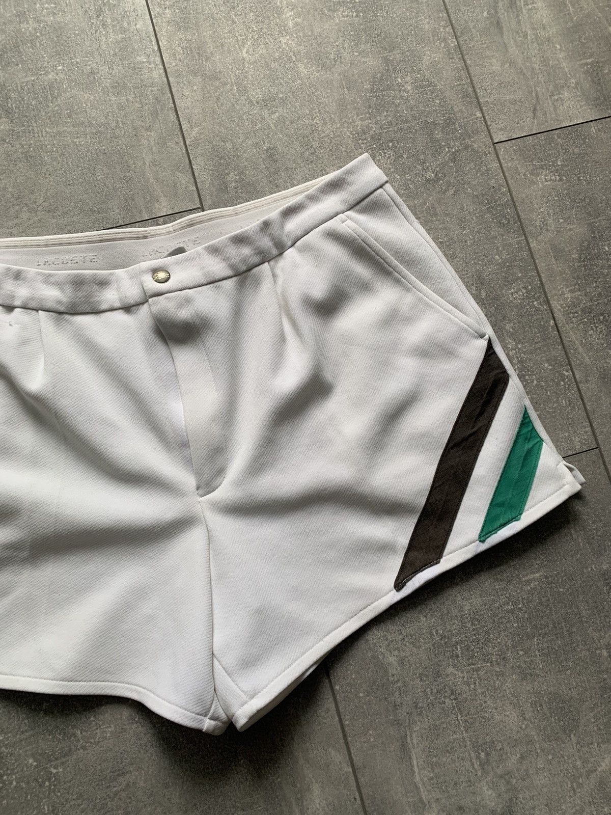 Lacoste × Vintage Rare made in france Lacoste true white tennis shorts Size US 34 / EU 50 - 10 Thumbnail