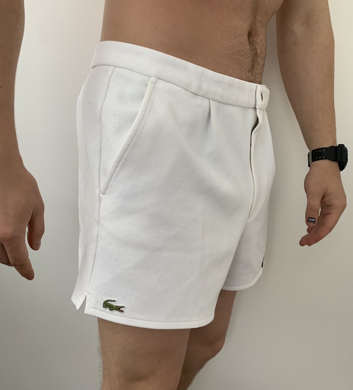 Lacoste × Vintage Rare made in france Lacoste true white tennis shorts Size US 34 / EU 50 - 2 Thumbnail