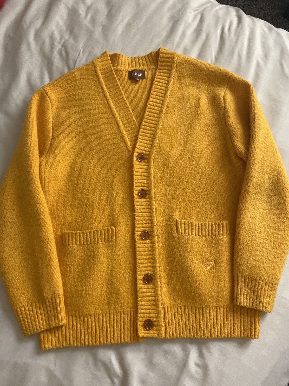 Golf Wang Bee Cardigan Yellow | Grailed