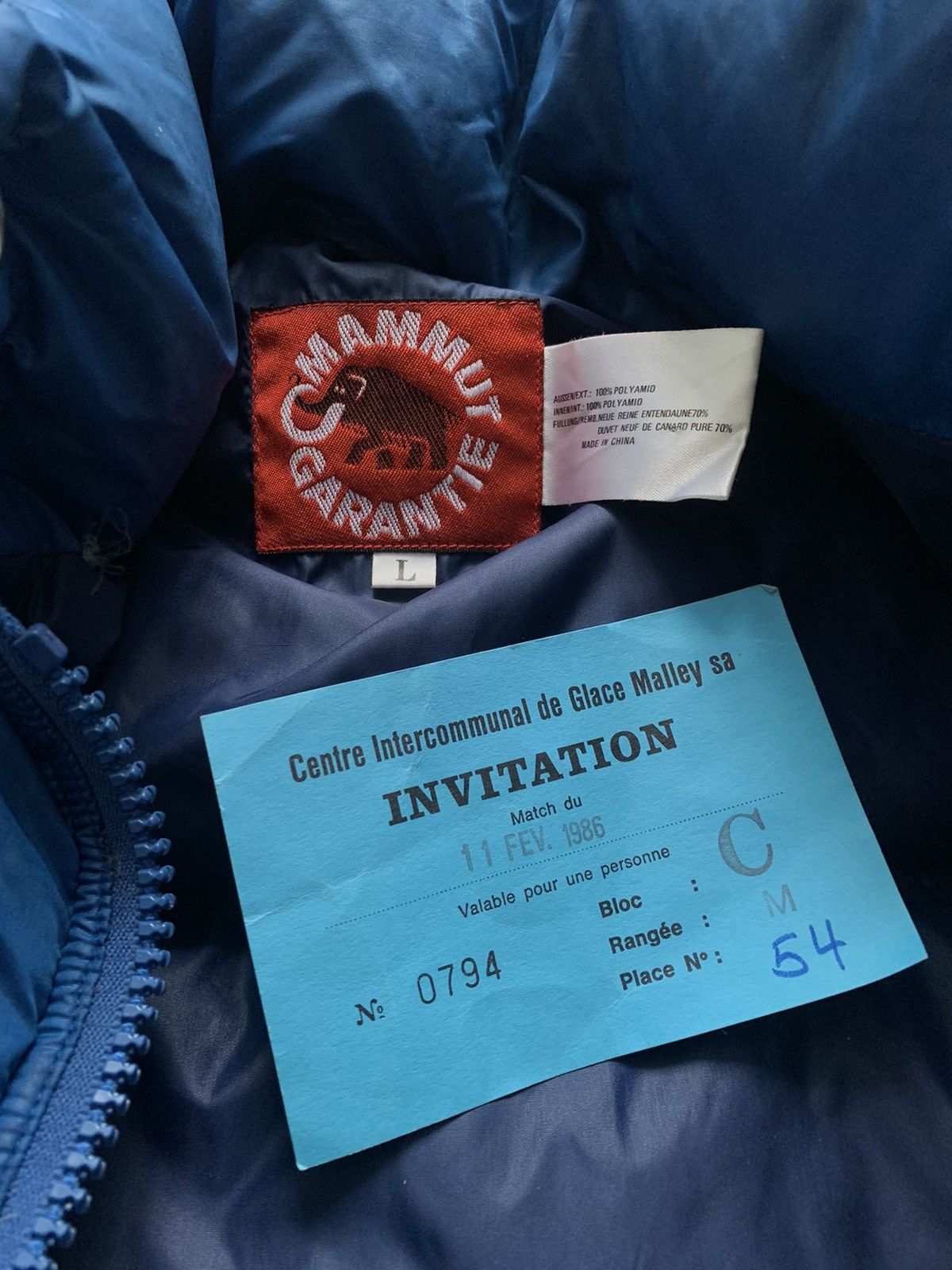 Mammut × Vintage Rare 1980s Mammut Garantie mens down puffer warm jacket Size US L / EU 52-54 / 3 - 13 Thumbnail