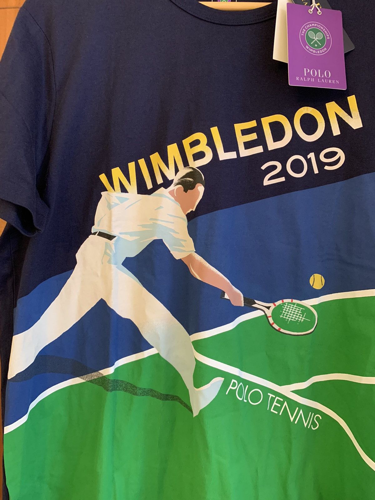 Designer × Polo Ralph Lauren × Ralph Lauren RARE* Polo Ralph Lauren Wimbledon Tennis Single Stitch Shirt Size US L / EU 52-54 / 3 - 2 Thumbnail