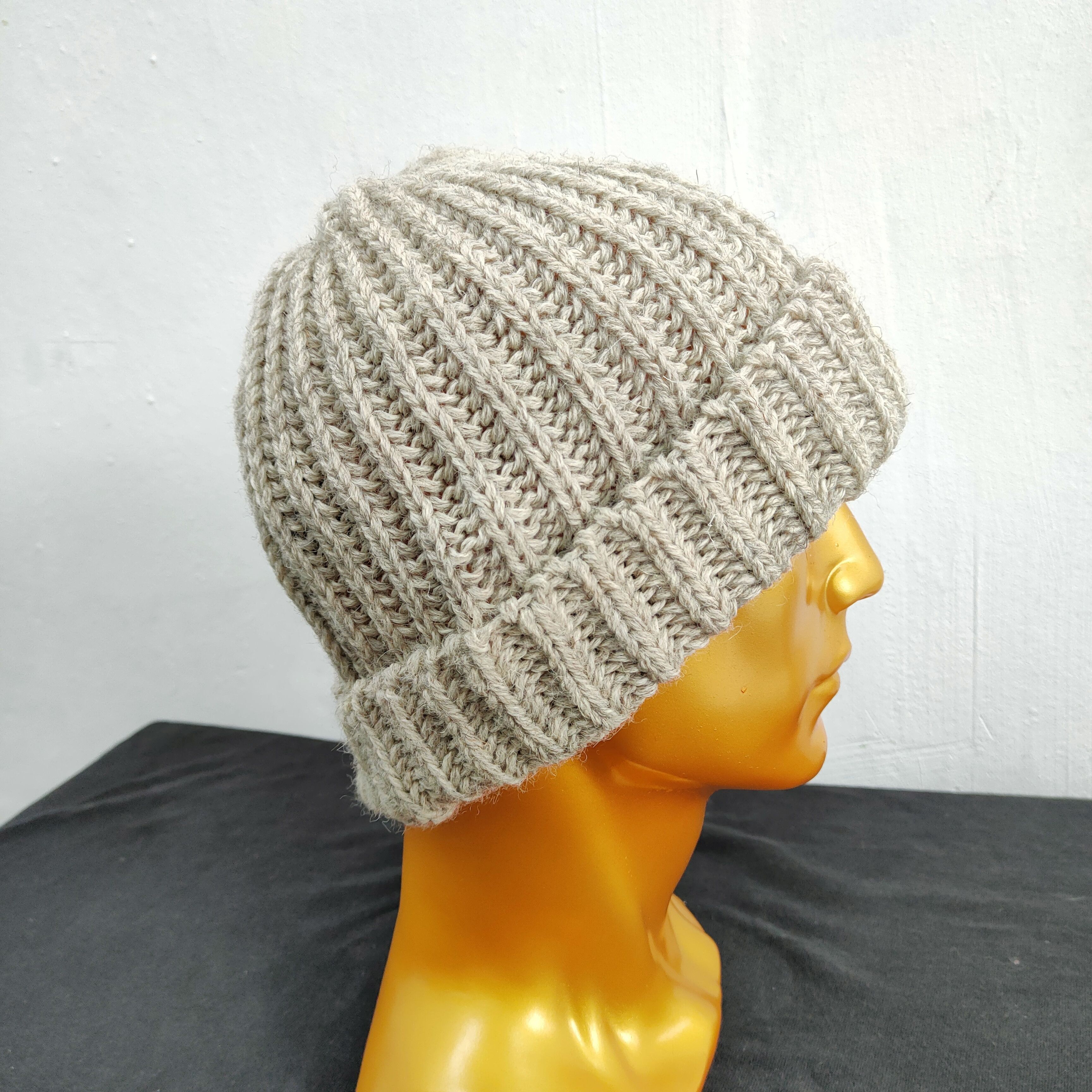 Aran Isles Knitwear × Highland 2000 BESTOFFER 💥 HIGLAND 2000 WOOL NATURAL BEANIE HAT Size ONE SIZE - 1 Thumbnail