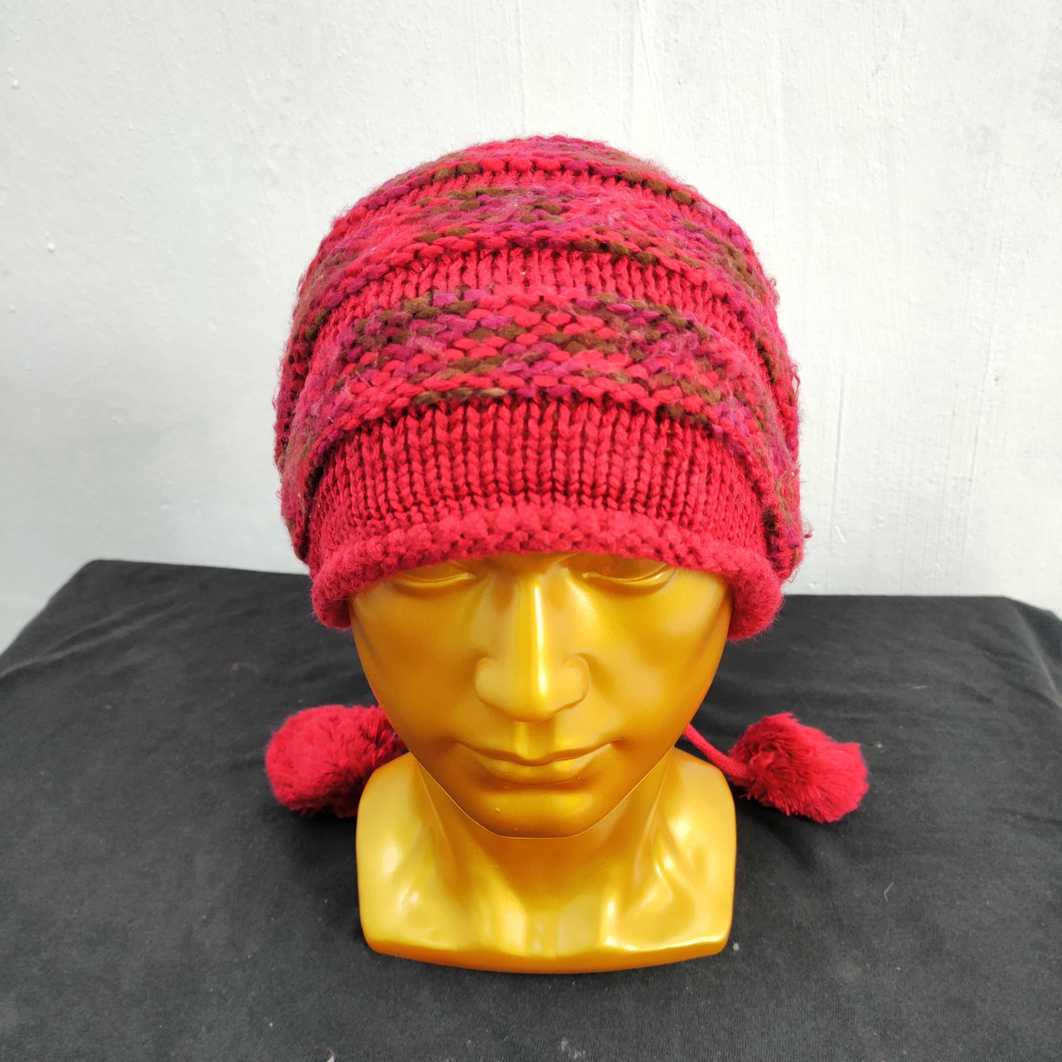 Japanese Brand 💥 BESTOFFER 💥 JAPANESE BRAND CABLE KNIT BEANIE HAT Size ONE SIZE - 2 Thumbnail