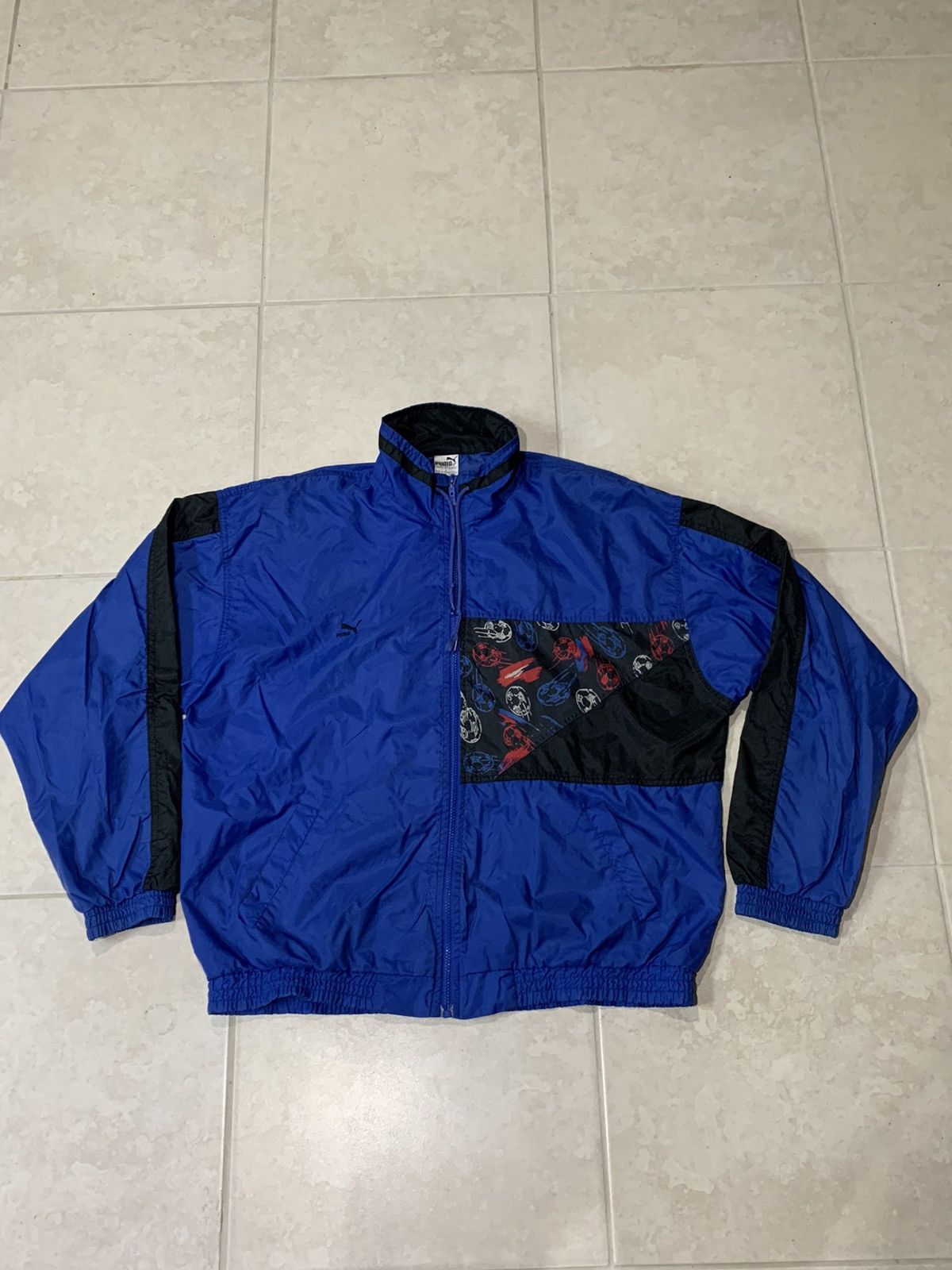 Puma × Vintage Vintage 80s / 90s Puma Soccer Jacket Size US L / EU 52-54 / 3 - 1 Thumbnail