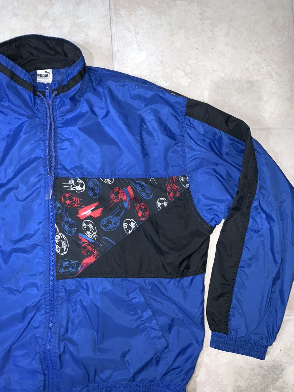 Puma × Vintage Vintage 80s / 90s Puma Soccer Jacket Size US L / EU 52-54 / 3 - 5 Thumbnail