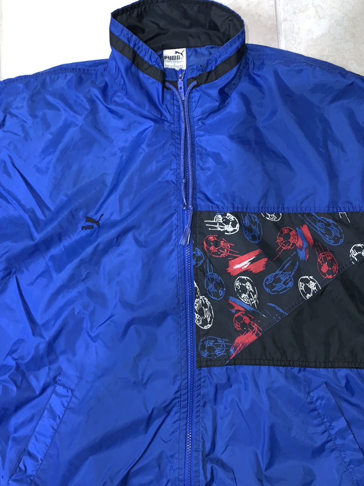 Puma × Vintage Vintage 80s / 90s Puma Soccer Jacket Size US L / EU 52-54 / 3 - 3 Thumbnail