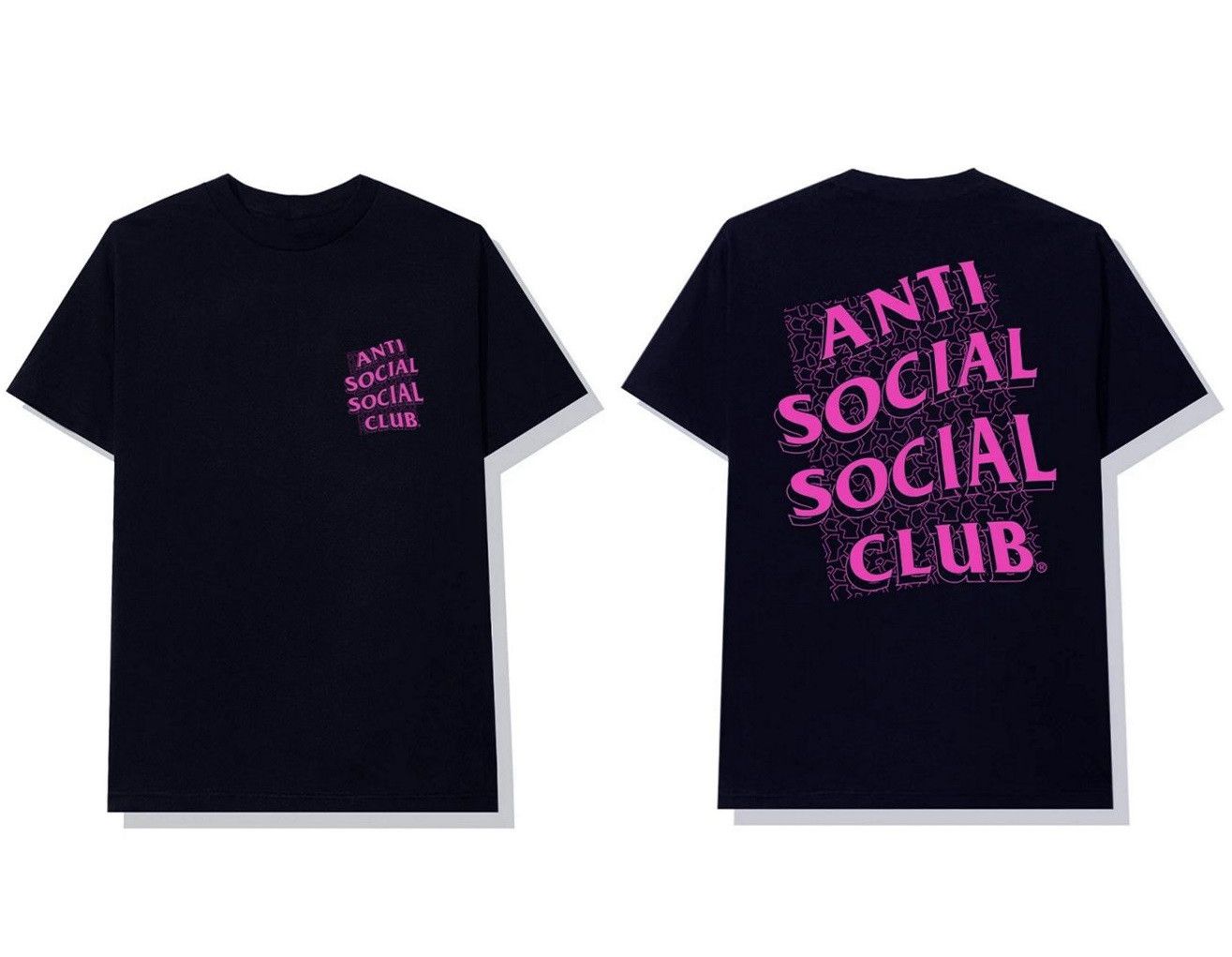 Anti Social Social Club Anti Social Social Club Pink Logo Scrambled Eggs Navy Tee Size US L / EU 52-54 / 3 - 4 Thumbnail