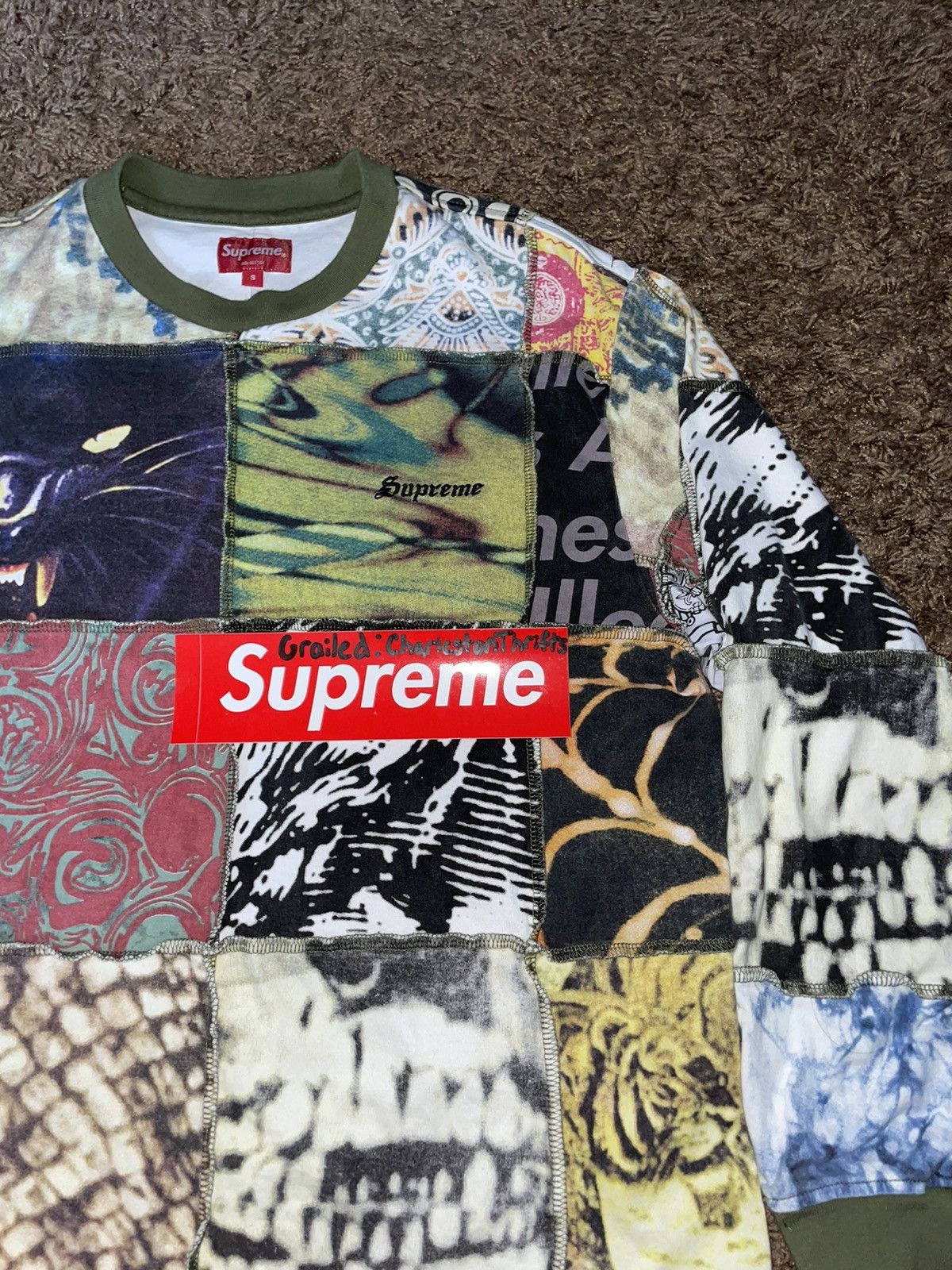 Supreme Supreme Mosaic Patchwork L/S Top | Grailed