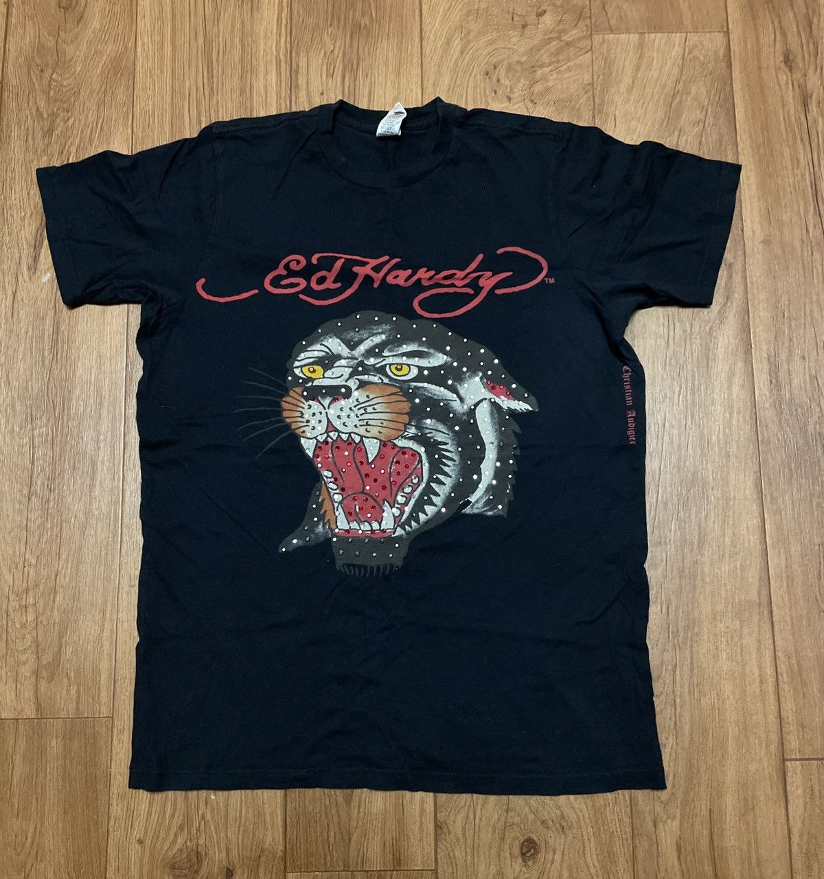 Vintage Vintage Ed Hardy Rhinestone Tiger T-Shirt | Grailed