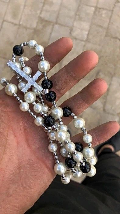 Jewelry × Vintage Pearl Cross Double Necklace Size ONE SIZE - 2 Thumbnail