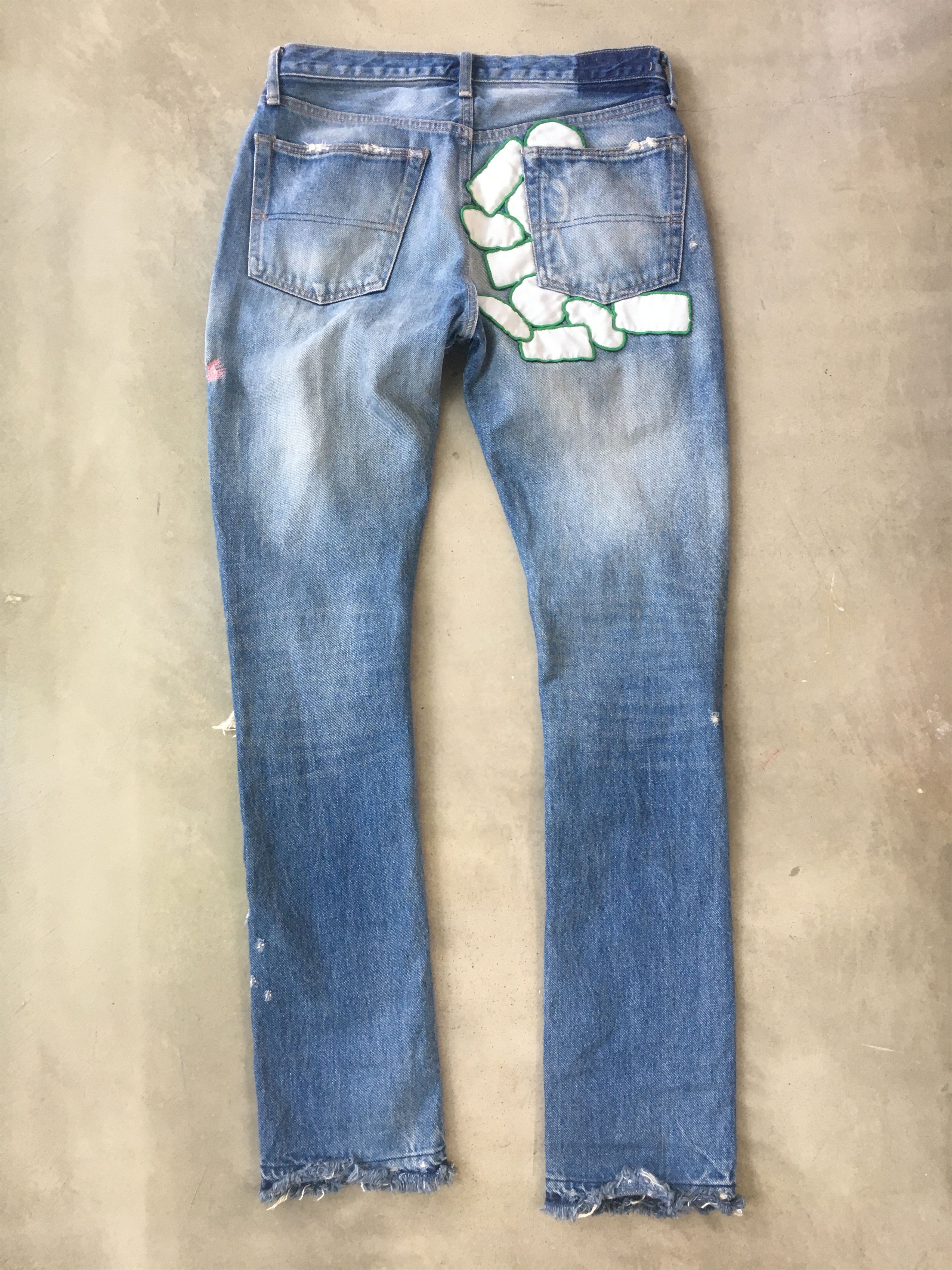 Undercover Undercover 05SS But Beautiful BACK PATCH SCAB JEANS 1 Size US 29 - 8 Thumbnail