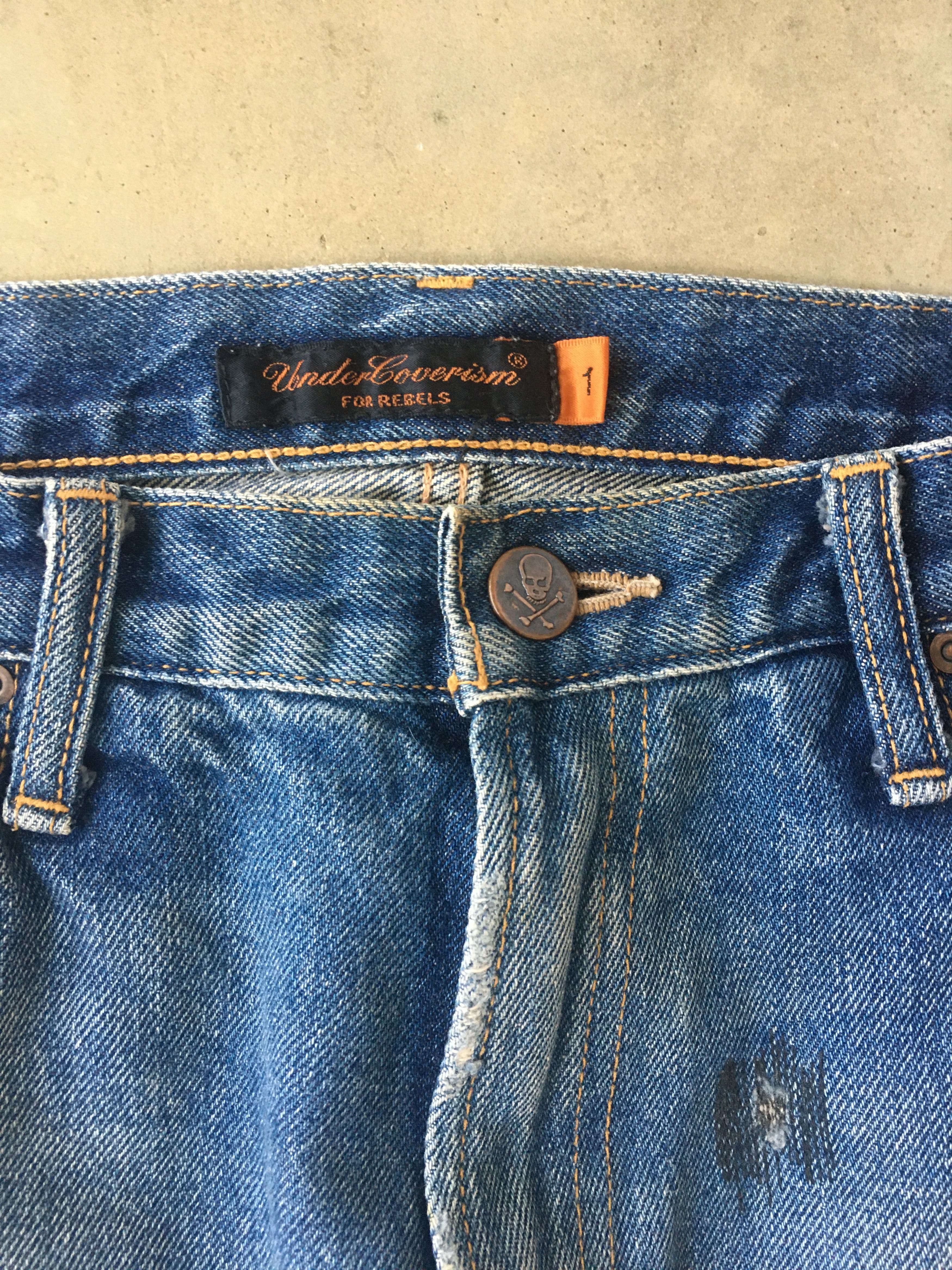 Undercover Undercover 05SS But Beautiful BACK PATCH SCAB JEANS 1 Size US 29 - 6 Thumbnail