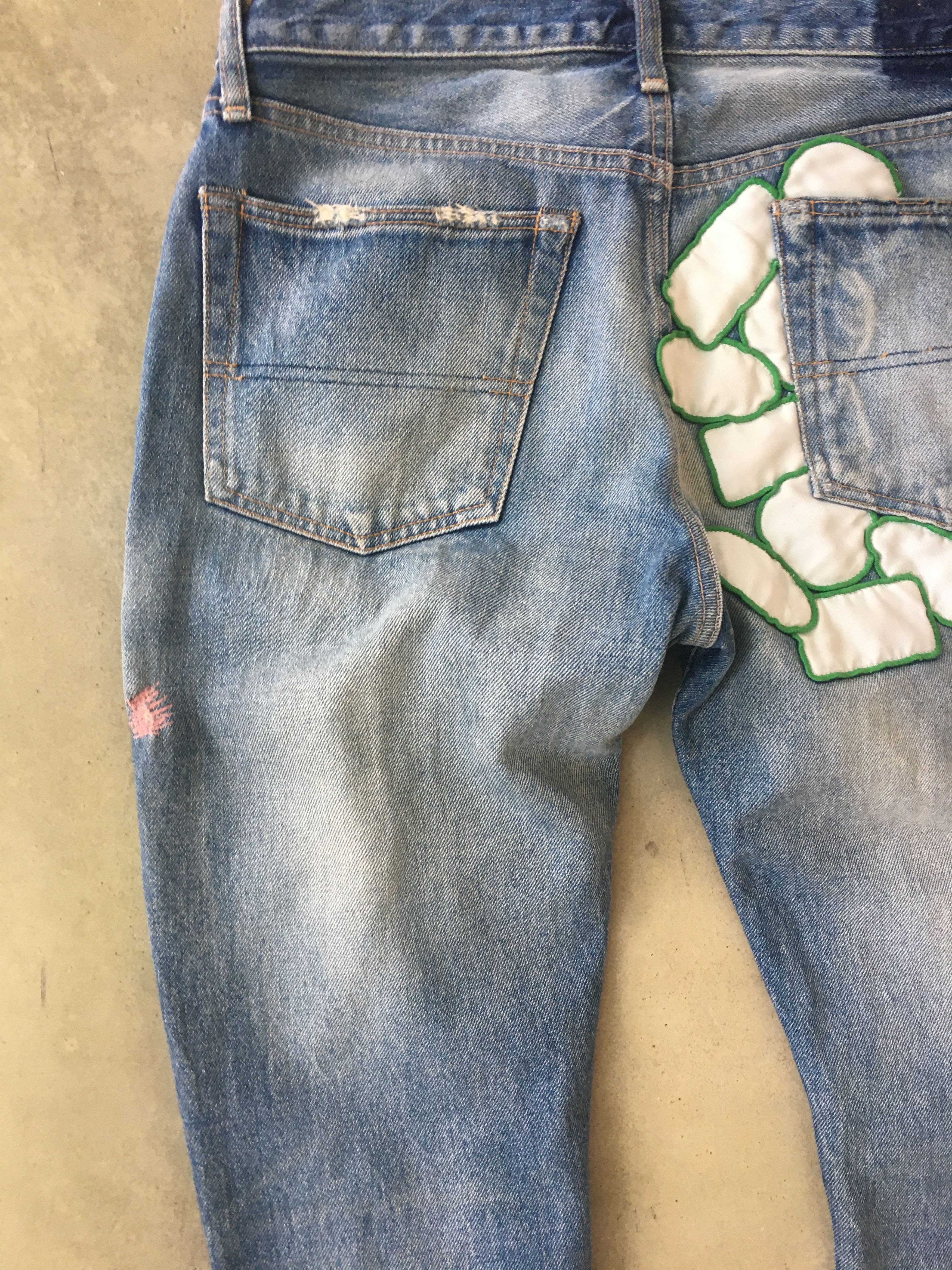 Undercover Undercover 05SS But Beautiful BACK PATCH SCAB JEANS 1 Size US 29 - 12 Thumbnail