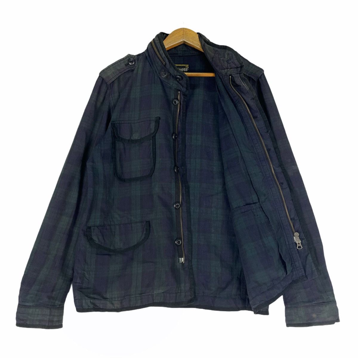 Beams Plus × Japanese Brand 🌟BEAMS Plaids Checked Zipper Multi Pocket Jacket Size US M / EU 48-50 / 2 - 2 Thumbnail